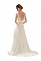 Soft Chiffon & Lace V-Neck Low Back A-Line Ivory Wedding Dress Manchester
