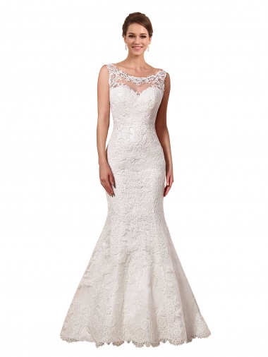 Lace Sweetheart Chapel Train Long Mermaid Ivory Sexy Wedding Dress Manchester