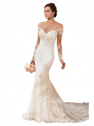 Lace Sweetheart Mermaid Ivory Wedding Gowns Manchester