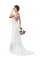 Lace Illusion Neck Sheath White Sexy Wedding Dress Manchester