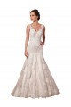 Tulle & Lace V-Neck Mermaid Ivory Bridal Wedding Dress Manchester