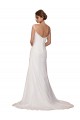 Soft Chiffon V-Neck Sheath Ivory Wedding Dress Manchester