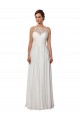 Soft Chiffon Illusion Neck A-Line Ivory Boho Wedding Dress Manchester