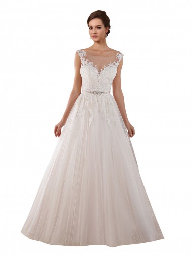 Tulle & Lace Sweetheart Keyhole Back Ball Gown Ivory Wedding Dress Manchester