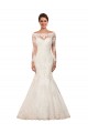 Lace Bateau Neck Mermaid Ivory Sexy Wedding Dress Manchester