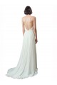 Soft Chiffon & Lace V-Neck A-Line Ivory Beach Wedding Dress Manchester