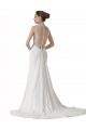 Soft Chiffon Sweetheart Sheath White Beach Wedding Dress Manchester