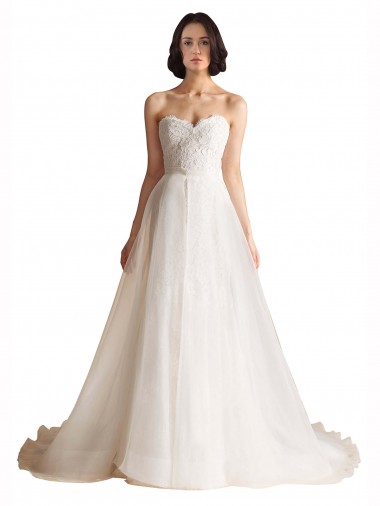 Tulle Sweetheart Low Back A-Line Ivory Bridal Wedding Dress Manchester