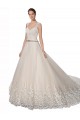 Tulle & Lace Sweetheart A-Line Ivory & Champagne Wedding Dress Manchester