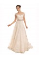 Lace Off the Shoulder A-Line Ivory Beach Wedding Dress Manchester