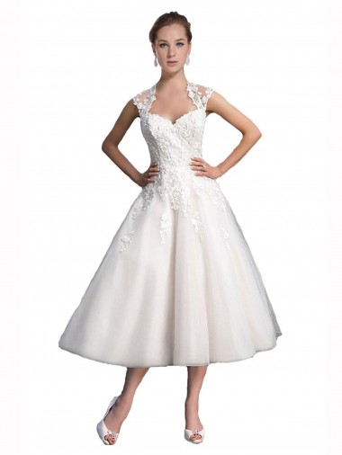 Tulle & Lace Sweetheart A-Line Ivory Beach Wedding Dress Manchester