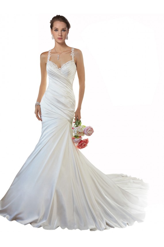 Satin Sweetheart Mermaid Ivory Beach Wedding Gowns Manchester