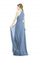 Soft Chiffon Halter Neck A-Line Dusty Blue Semi Formal Evening Dress / Bridesmaid Dress Manchester