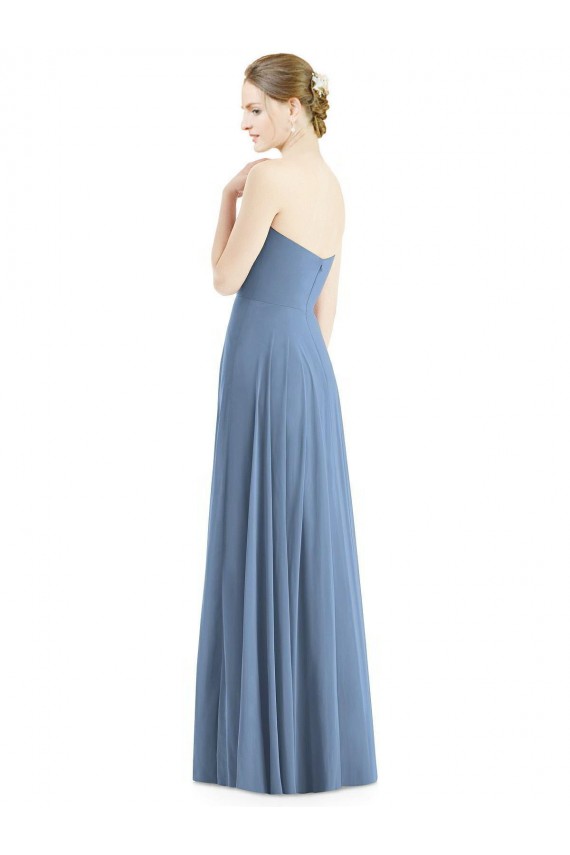 Soft Chiffon Sweetheart A-Line Dusty Blue Evening Dress / Bridesmaid Dress Manchester