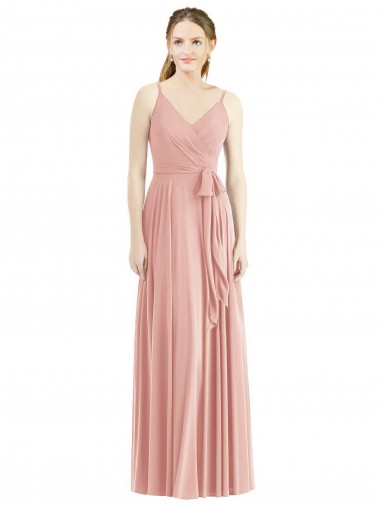 Soft Chiffon V-Neck A-Line Bliss Pink Formal Dress / Bridesmaid Dress Manchester