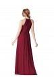 Chiffon Halter Neck A-Line Burgundy Evening Gowns / Bridesmaid Dresses Manchester