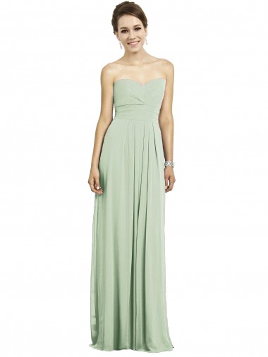 Soft Chiffon Sweetheart A-Line Sage Bridesmaid Dress Manchester