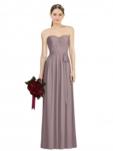 Soft Chiffon Sweetheart A-Line Dusty Rose Bridesmaid Dress Manchester