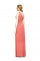 Soft Chiffon One Shoulder A-Line Coral Bridesmaid Dress Manchester