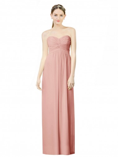 Soft Chiffon Sweetheart A-Line Bliss Pink Bridesmaid Dress Manchester