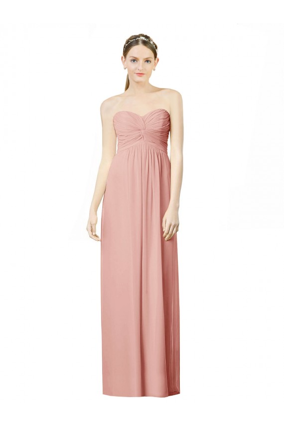 Soft Chiffon Sweetheart A-Line Bliss Pink Bridesmaid Dress Manchester