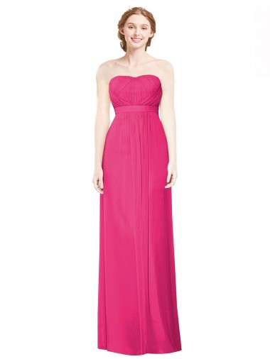Soft Chiffon Strapless A-Line Azalea Bridesmaid Dress Manchester