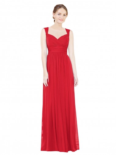Chiffon Sweetheart A-Line Red Bridesmaid Dress / Evening Dress Manchester