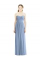 Chiffon Strapless A-Line Dusty Blue Bridesmaid Gowns Manchester
