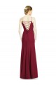 Soft Chiffon Spaghetti Straps Mermaid Burgundy Bridal Party Dress Manchester