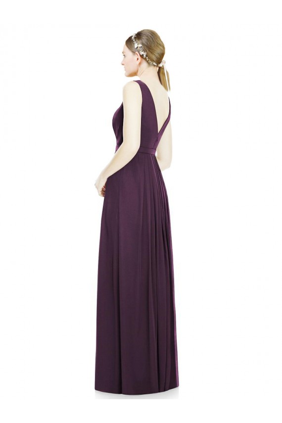 Chiffon V-Neck A-Line Grape Bridesmaid Dress / Evening Dress Manchester