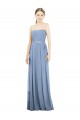 Soft Chiffon Strapless A-Line Dusty Blue Bridesmaid Dress Manchester
