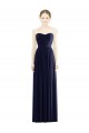 Soft Chiffon Strapless A-Line Dark Navy Formal Evening Gown / Bridesmaid Dress Manchester