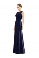 Soft Chiffon & Lace Illusion Neck Mermaid Dark Navy Bridesmaid Dress Manchester