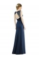Soft Chiffon & Lace Illusion Neck Mermaid Dark Navy Bridesmaid Dress Manchester