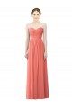 Soft Chiffon Strapless A-Line Coral Bridesmaid Dress Manchester