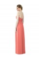Soft Chiffon Strapless A-Line Coral Bridesmaid Dress Manchester