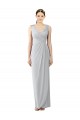 Chiffon V-Neck V-Back Sheath Frost Bridesmaid Dress / Evening Dress Manchester
