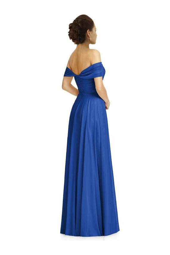 Soft Chiffon Sweetheart A-Line Royal Blue Semi Formal Evening Dress / Bridesmaid Dress Manchester