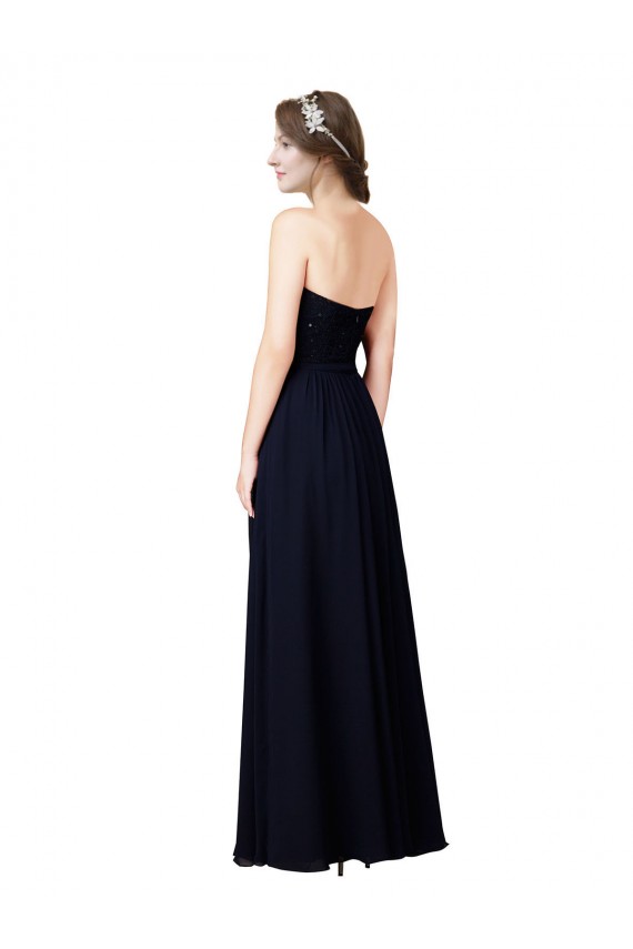 Soft Chiffon Sweetheart A-Line Dark Navy Formal Dress / Bridesmaid Dress Manchester