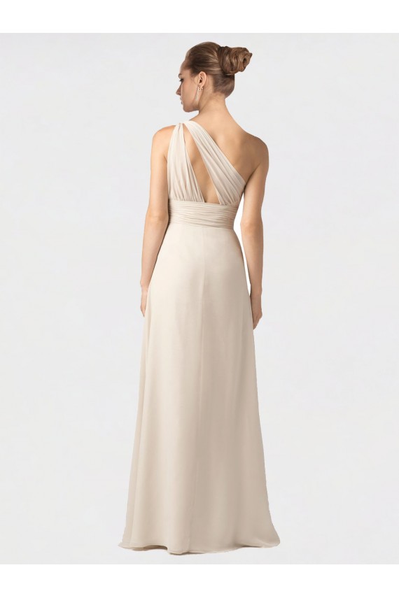 Soft Chiffon One Shoulder A-Line Black Bridesmaid Dress Manchester