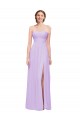 Soft Chiffon Strapless A-Line Lilac Evening Dress / Bridesmaid Dress Manchester