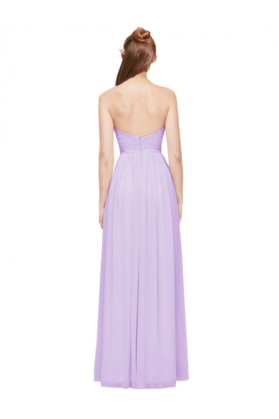 Soft Chiffon Strapless A-Line Lilac Evening Dress / Bridesmaid Dress Manchester