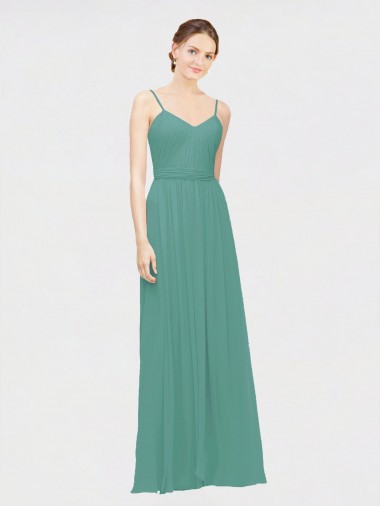 Chiffon V-Neck A-Line Icelandic Silver Bridesmaid Dress / Evening Dress Manchester