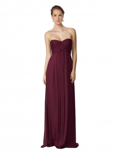 Soft Chiffon Sweetheart A-Line Grape Bridesmaid Dress / Formal Dress Manchester