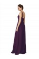 Soft Chiffon Spaghetti Straps A-Line Grape Bridesmaid Dress Manchester