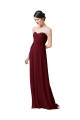 Soft Chiffon Strapless A-Line Burgundy Bridesmaid Dresses Manchester