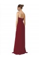Soft Chiffon Strapless A-Line Burgundy Bridesmaid Dresses Manchester