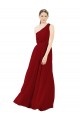 Chiffon One Shoulder A-Line Burgundy Bridal Party Dress / Evening Dress Manchester