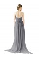 Chiffon Sweetheart Open Back A-Line Slate Grey Bridesmaid Dress / Evening Dress Manchester