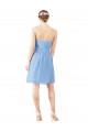 Soft Chiffon Strapless Open Back A-Line Periwinkle Bridesmaid Dress Manchester
